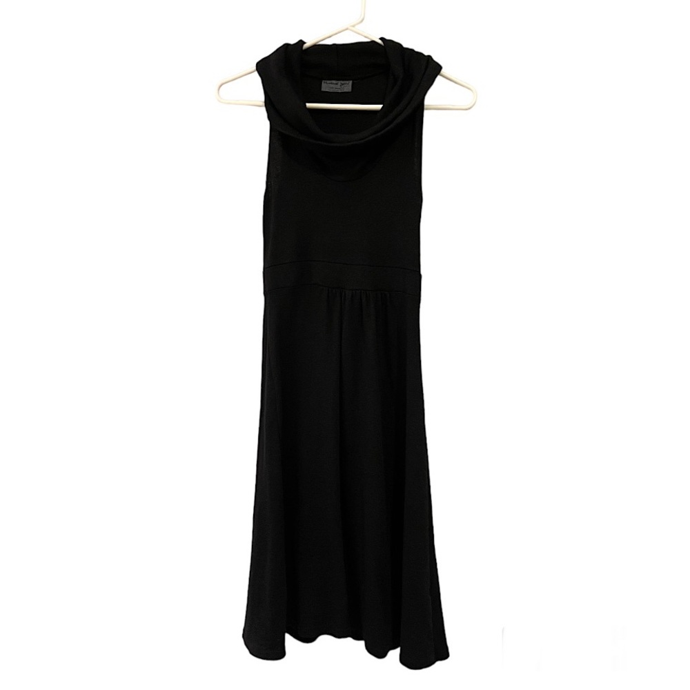 Michael Stars Cowl Neck Black Sleeveless Knit Dress - Picture 7 of 7
